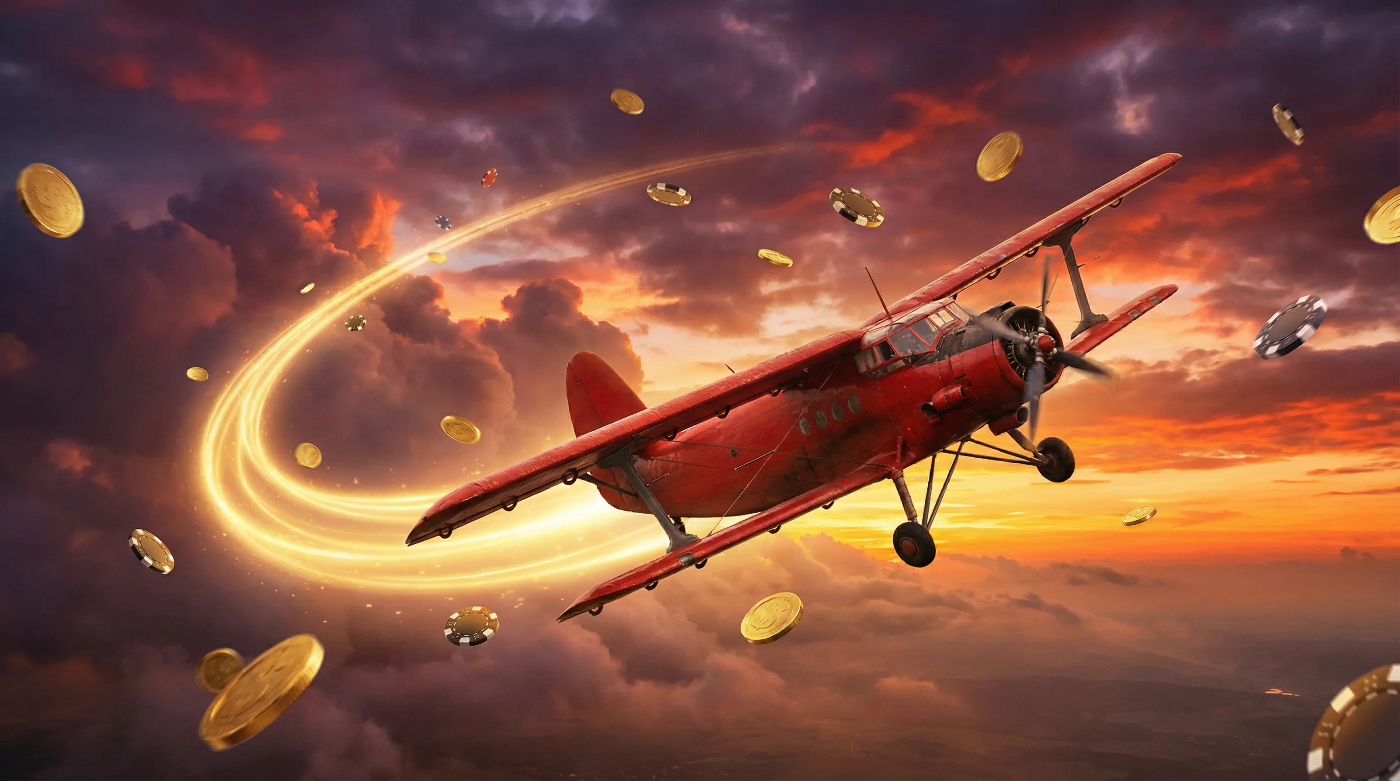 Aviator juego de crash con avión rojo