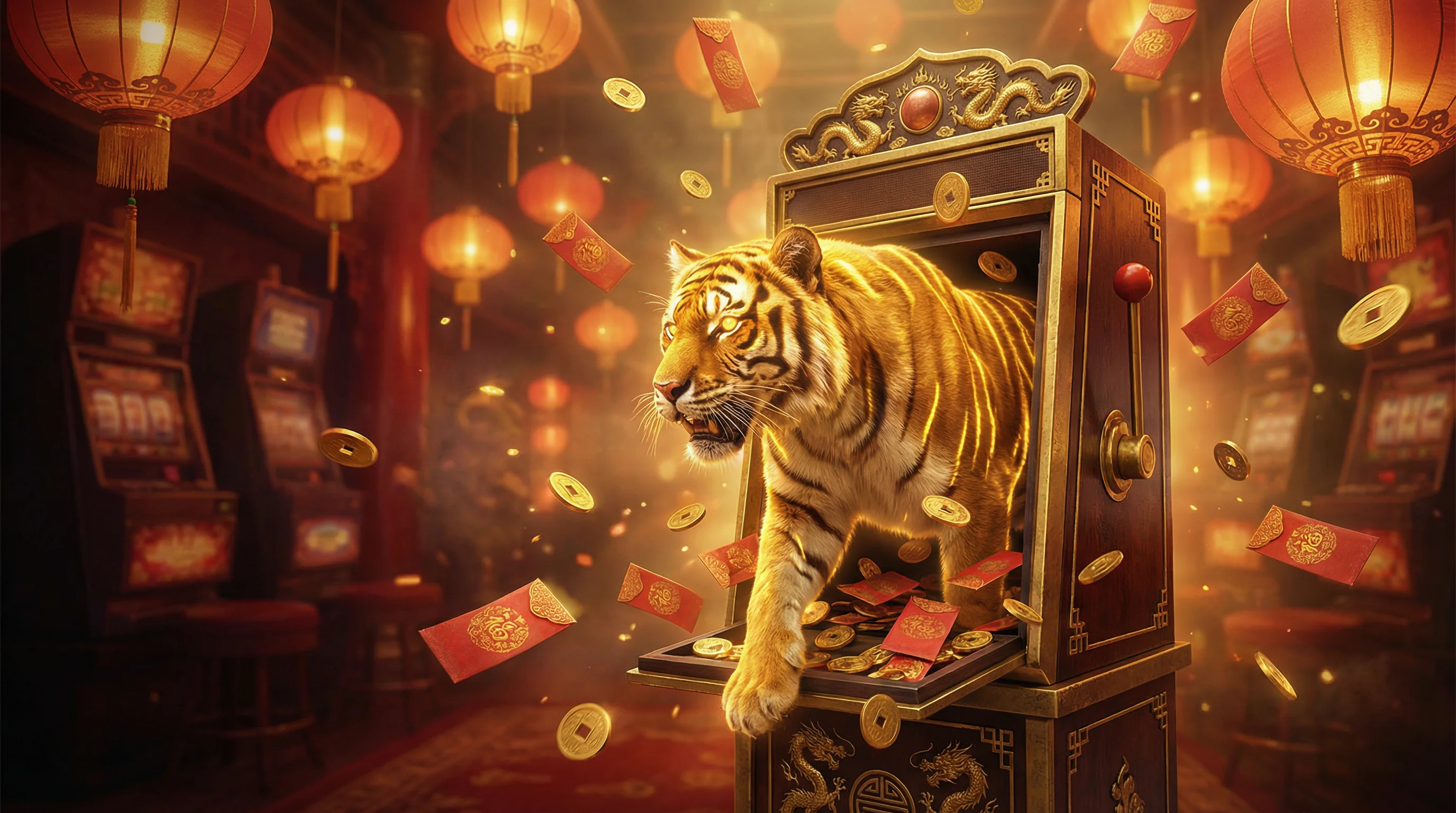 Fortune Tiger tragamonedas con tigre dorado